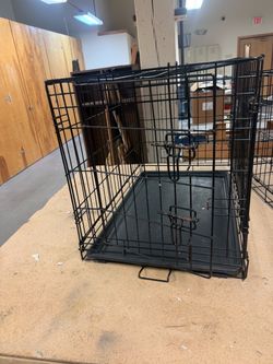 Black Wire Dog Crate with Tray
