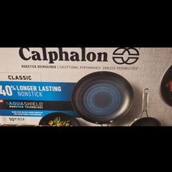 NEW 10 PIECE CALPHALON NON STICK COOKWARE SET 