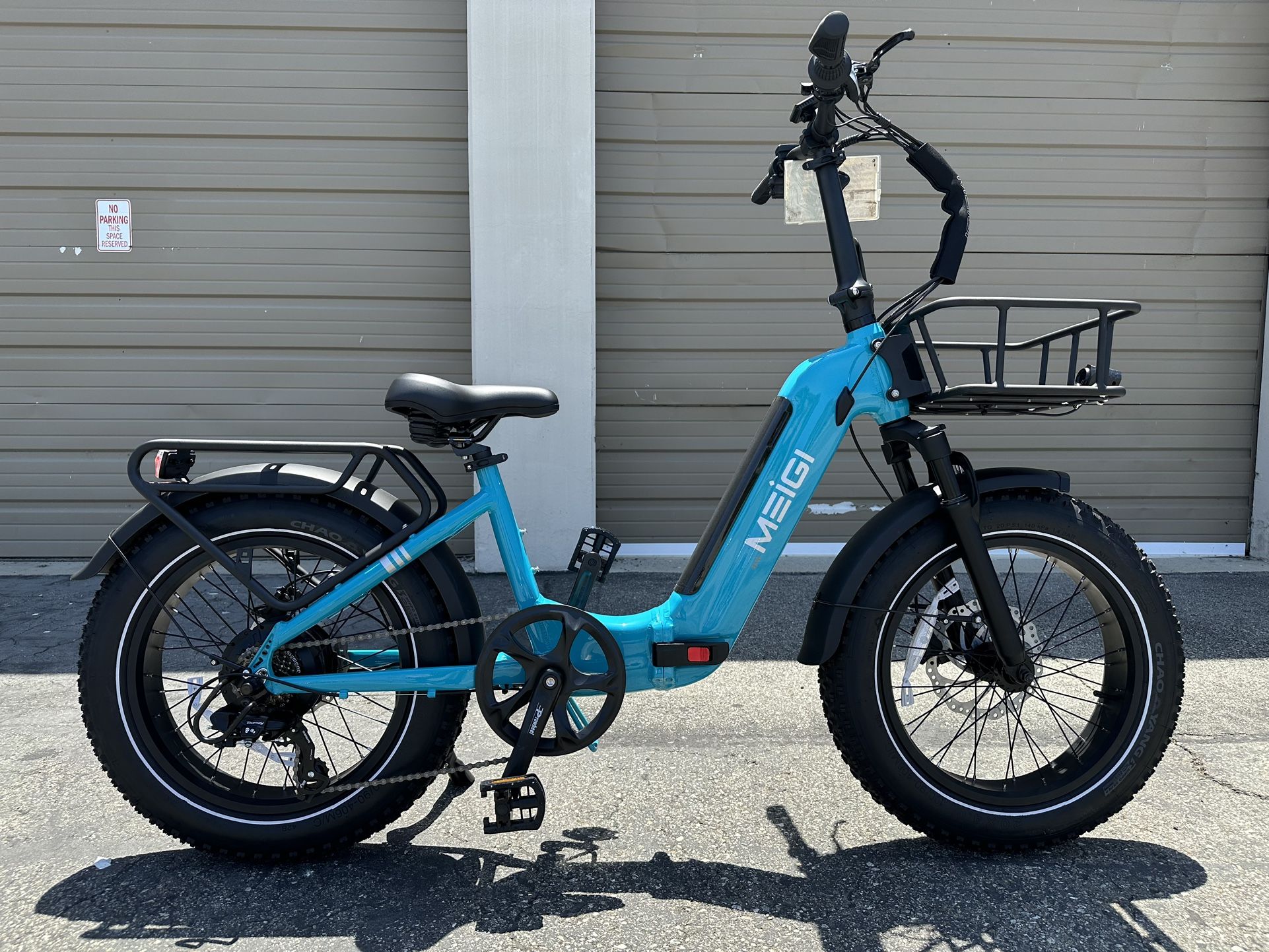 DWMEIGI F1 750 Watts Folding Electric Bike In Blue