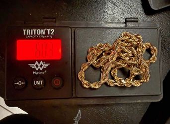 10k solid gold rope,description in photos.Willing to trade for gold only.