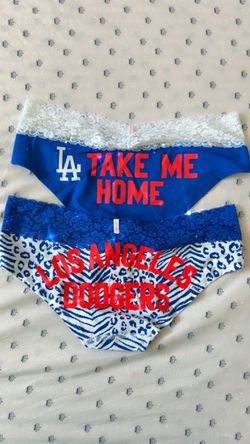 Victoria's Secret PINK LA Dodgers Panties Set of 2
