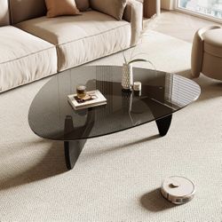 Noguchi styled Tempered Glass Coffee Table