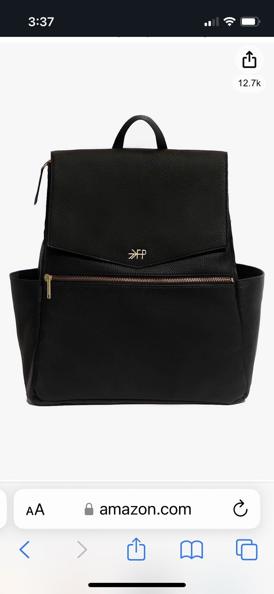 Freshly Picked Classic Leather Diaper Bag Convertible Backpack Tote for Women