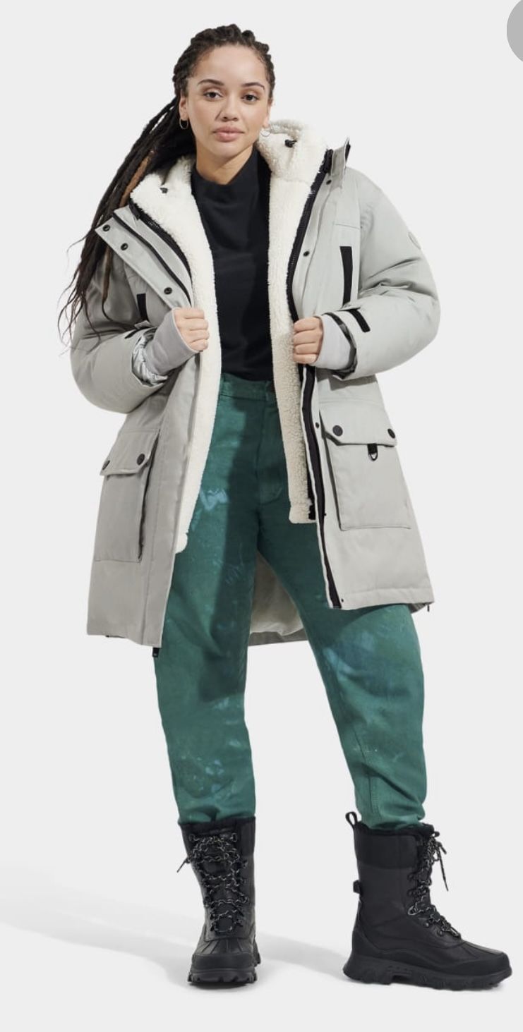 UGG WOMEN ADIRONDACK PARKA 2.0 FROST 3 IN 1 HOODED DOWN JACKET COAT Size S