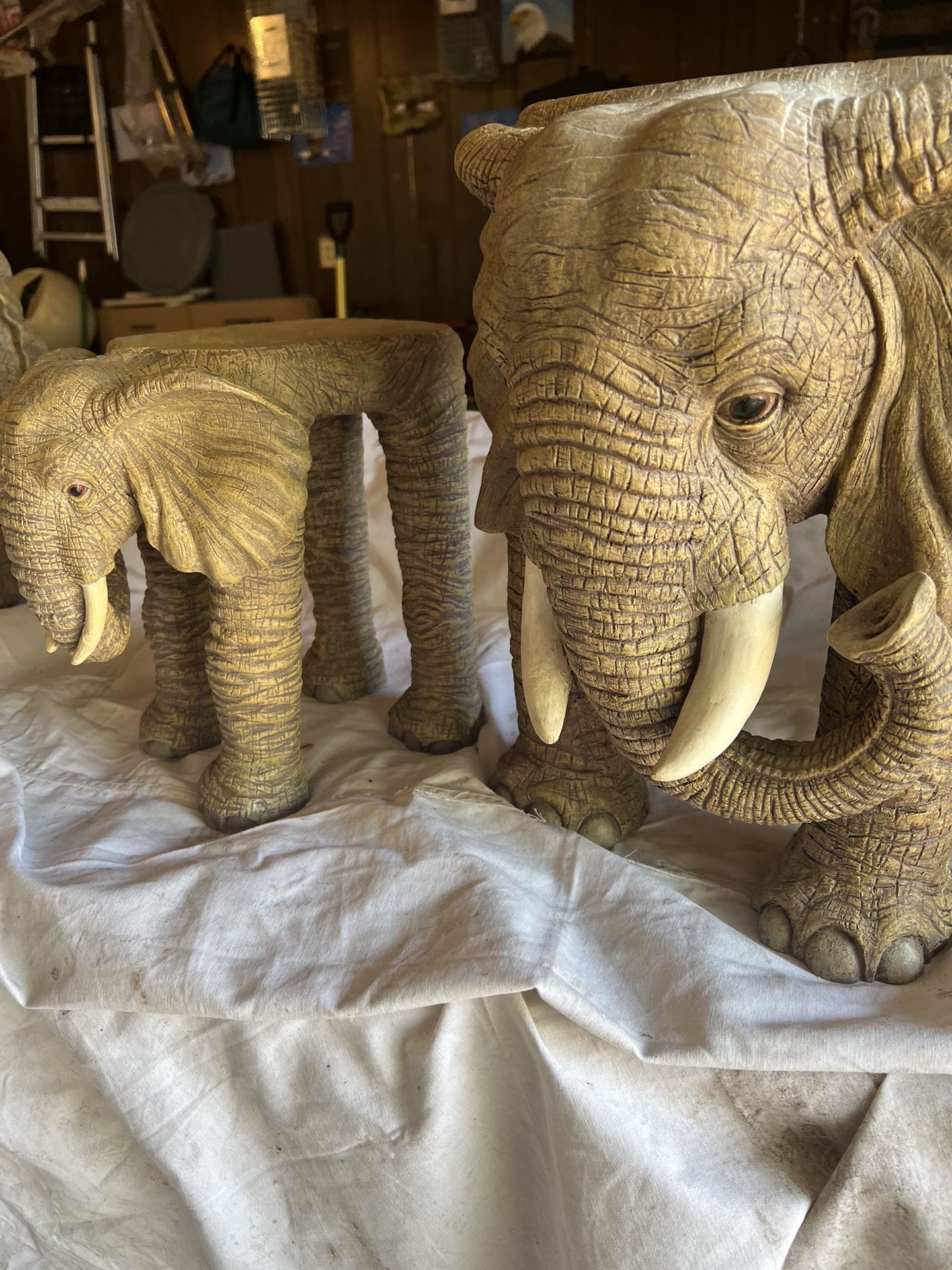 Vintage Elephant Plant Stand