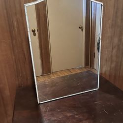 Vintage MCM Tombstone Metal Medicine Cabinet