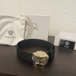 Versace Gold Medusa Head Belt
