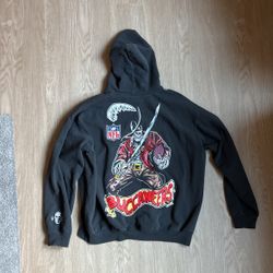 Size 2XL - Warren Lotas Mitchell And Ness NFL Football Tampa Bay Buccaneers Tom Brady Vintage Hoodie - Stussy Supreme Nike