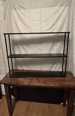 Black 2-Tier Wall-Mounted Steel Shelving Unit – $20 Each or 3 for $50