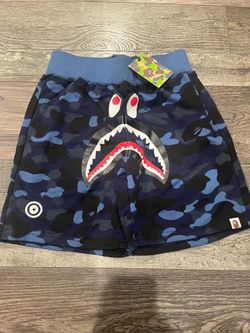 bathing ape shorts blue Large