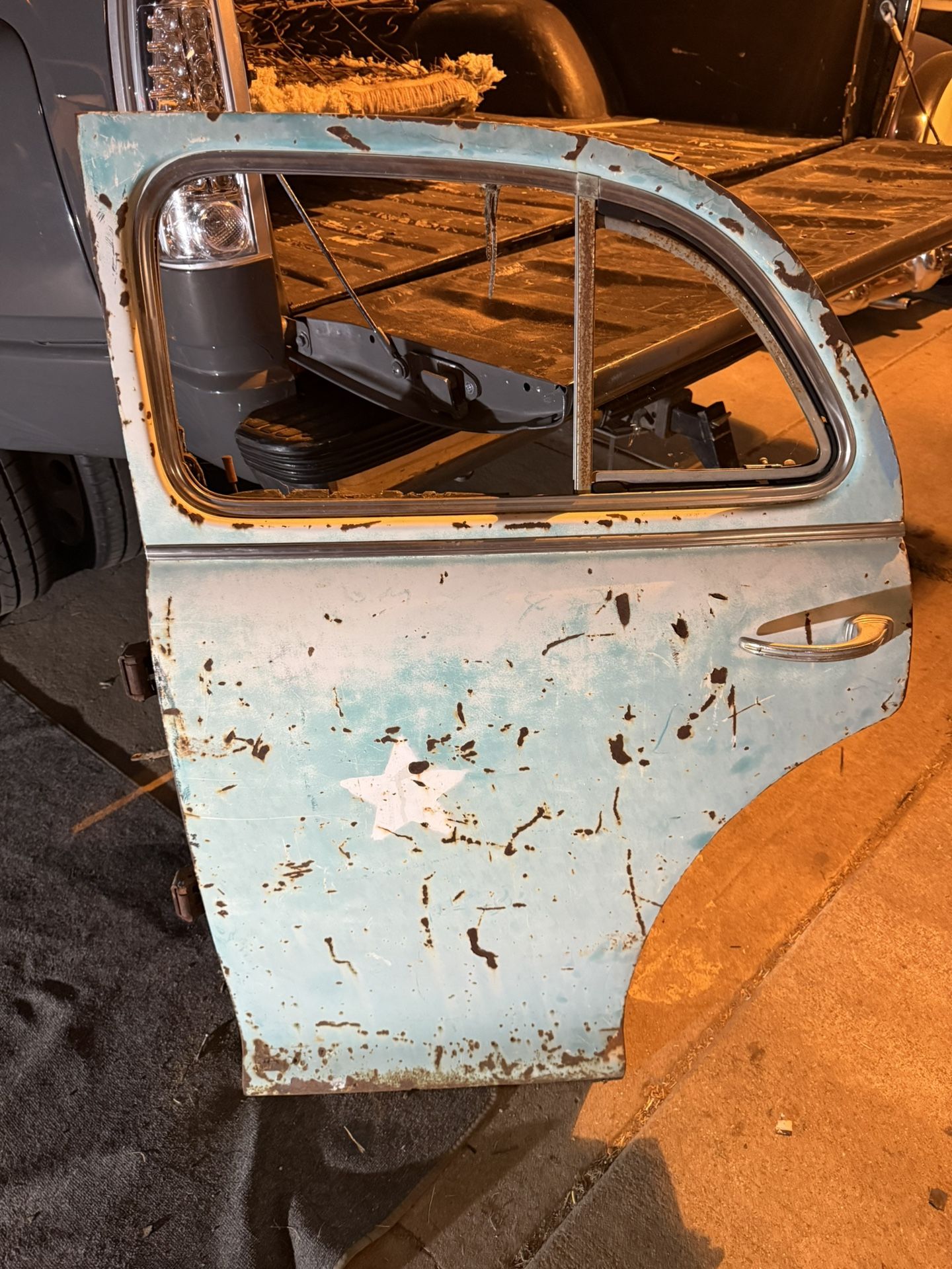 47/48 Chevy Fleetmaster Driver Rear Door Fleetline Bomb Patina Project Classic Man Cave