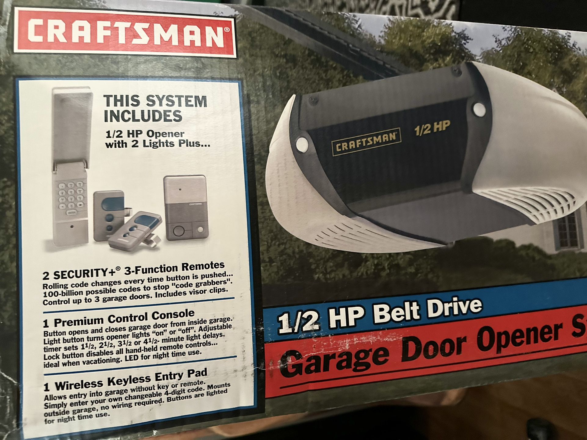 NEW IN BOX- UNOPENED GARAGE DOOR OPENER