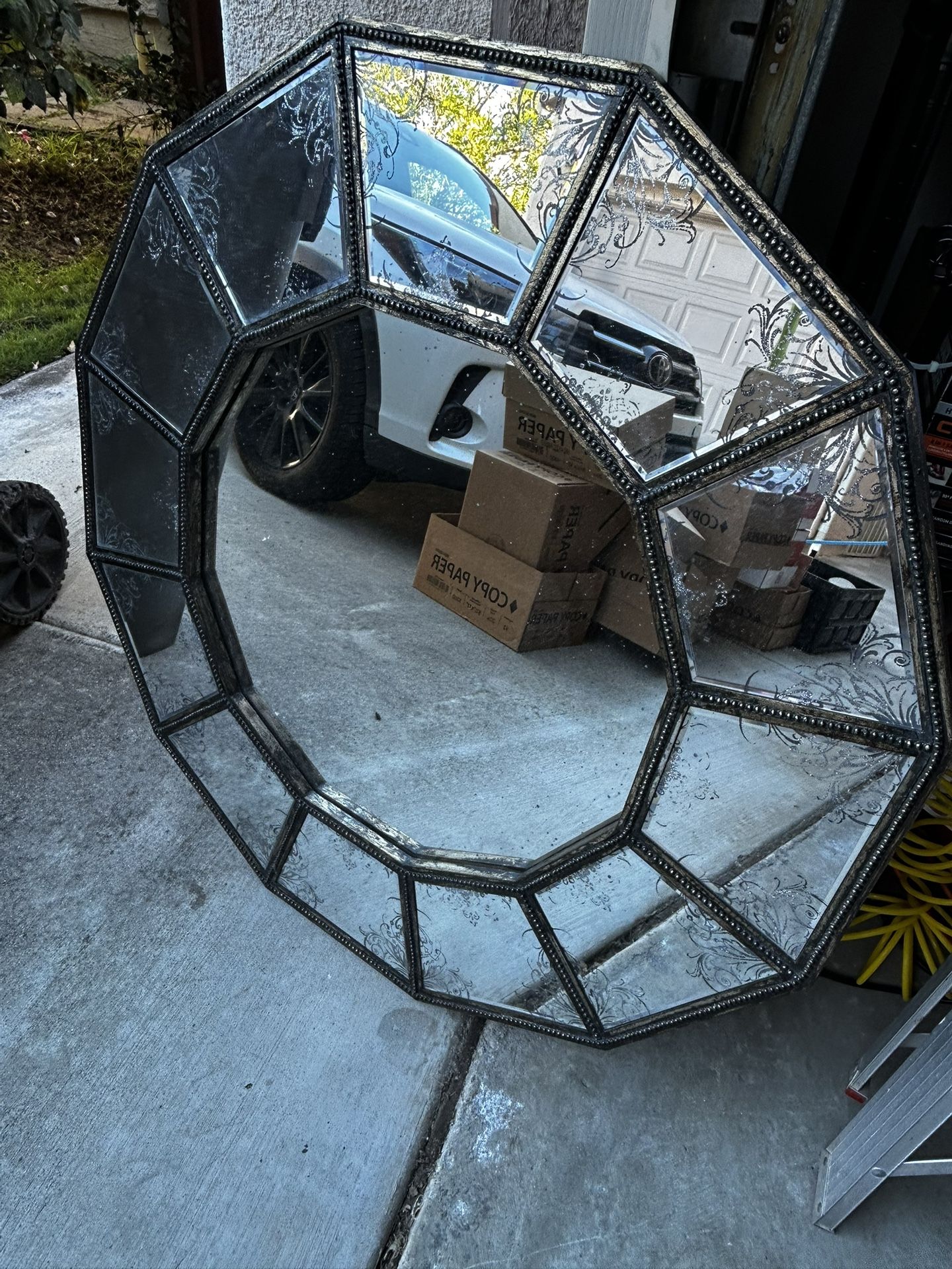Octagon Mirror French Style