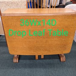 Drop Leaf Table Vintage Solid Wood