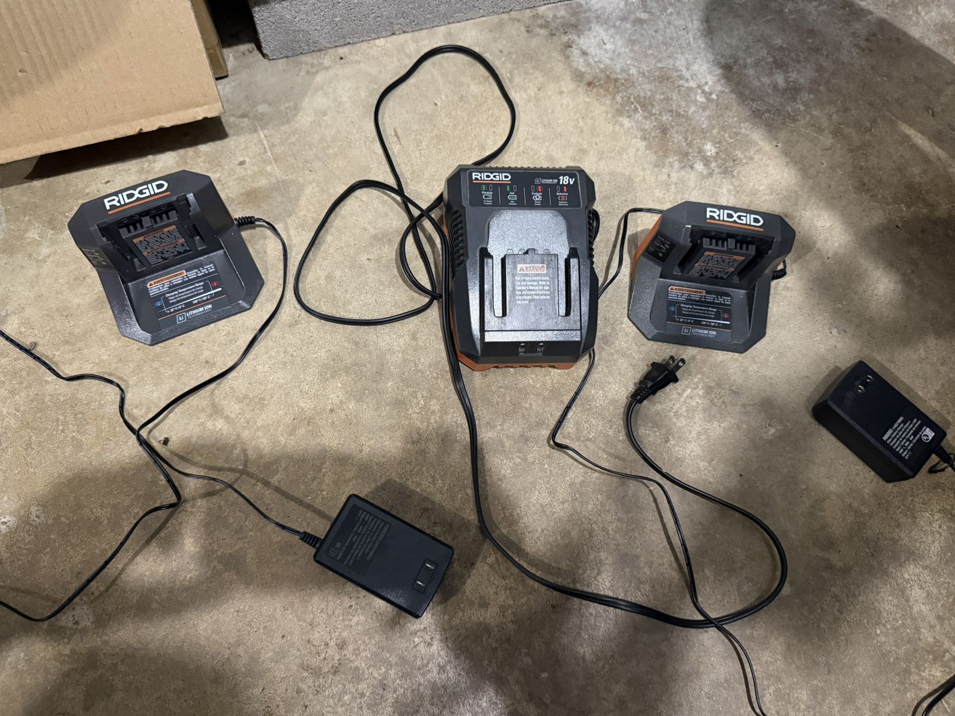 Rigid 18v Chargers - $35 A Piece