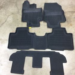 Genuine OEM Toyota Highlander All Weather Floor Mats 