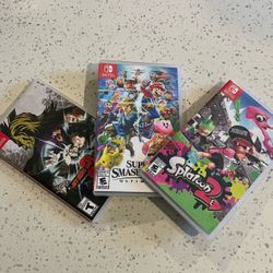 Nintendo Switch Fighting Games (Smash Bros, Splatoon 2, My Hero)