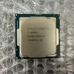 Intel Core i5-8600K CPU 3.6 GHz (Turbo 4.3 GHz) 6-Core 9MB LGA1151 SR3QU and fan