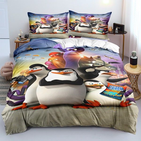 Holiday Special Bundle ! ๐ง Twin Size sheets/duvet Penguins of Madagascar