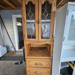 Real Wood China Cabinet-free