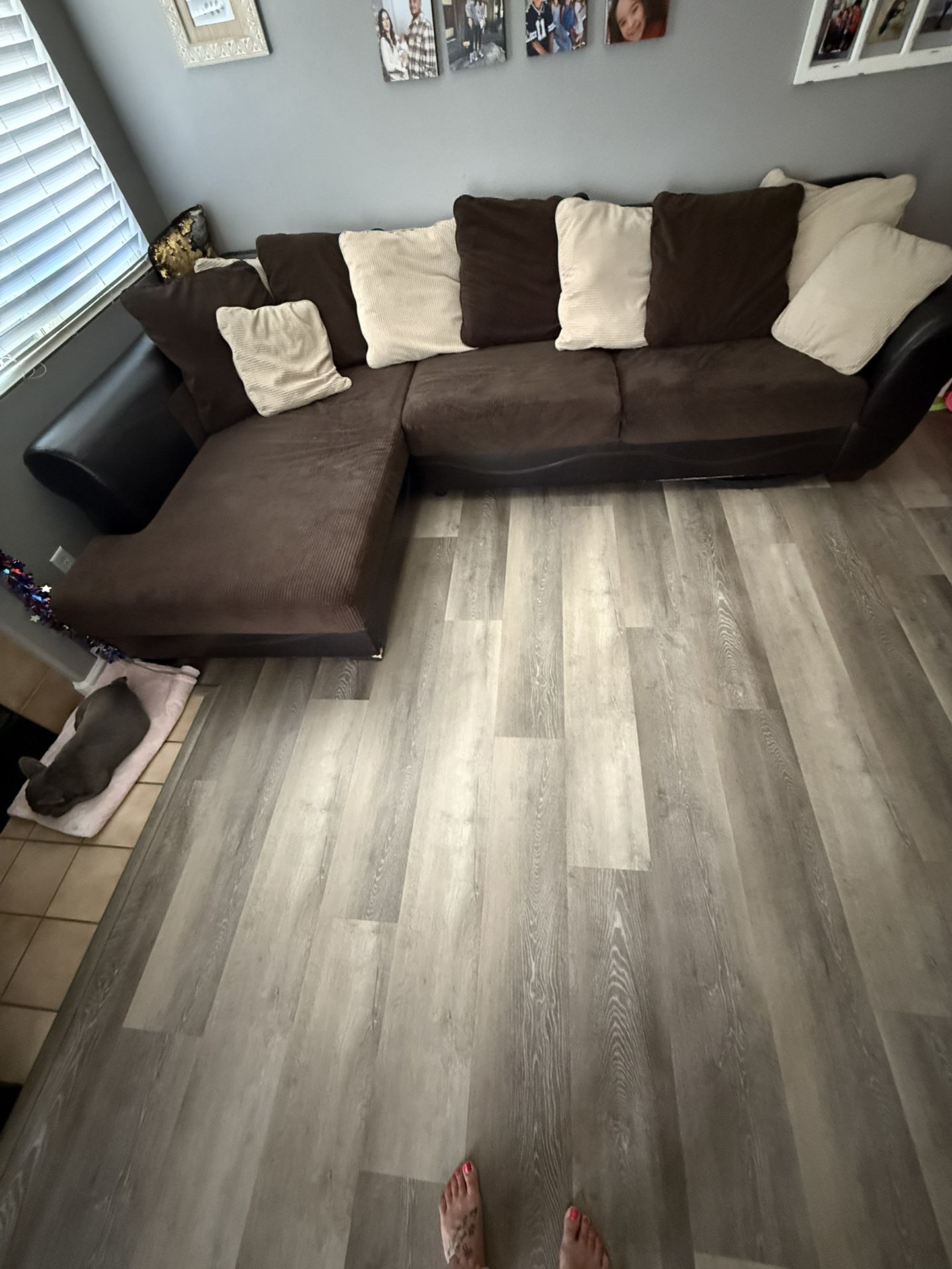 Brown Corduroy Couch