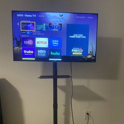 40 Inch Roku Smart Tv With Portable Stand