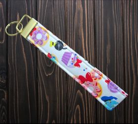 Handmade Disney Inspired Mickey Desserts Keychain Fob Wristlet