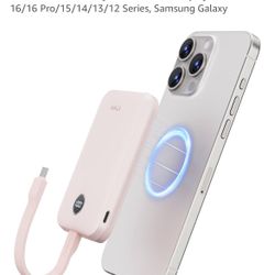 iWALK Magnetic Power Bank 10000mAh, 30W Wireless Portable Charger with Fast Charging USB-C Cable,Qi2 Certified 15W Battery Pack with LED Display for i