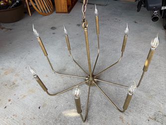 9-Light Gold Sputnik Chandelier – Modern Farmhouse / Mid-Century Style