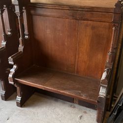 Antique High Back English Bench