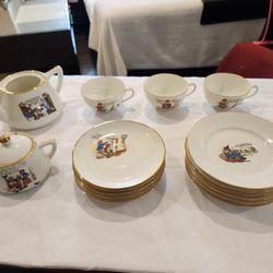 Vtg Noritake RARE PATTERN Bone china, tea set , 17 pcs 