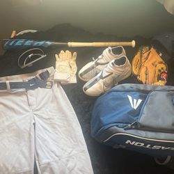 BASEBALL GEAR, BAT CLOTHES CLEATS AND OTHERS