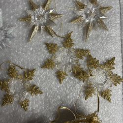Vintage silver & gold Christmas Ornaments