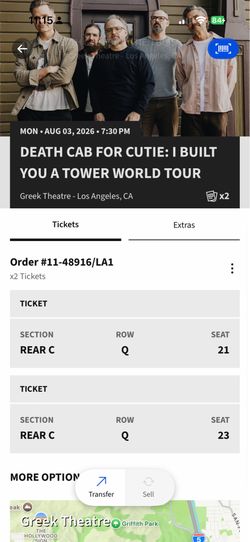 Death cab for cutie tickets