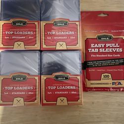 Bundle Of Top Loaders And Sleeves