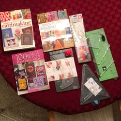 Card making books and crafting tools