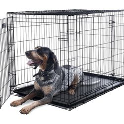 PETMAKER X-Large 2 Door Foldable Dog Crate Cage + Cover - 42 x 28 Inch