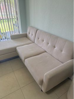 Sectional beige sofa