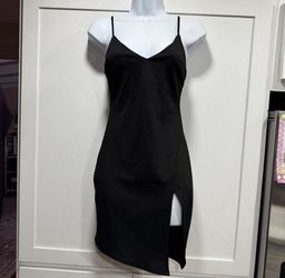 Mystic Black Asymmetrical Mini Dress S Y2K 90s Mesh Club Whimsigoth Fairygrunge