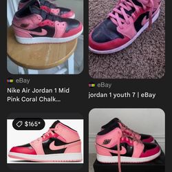 Pink hot pink Coral Jordan’s