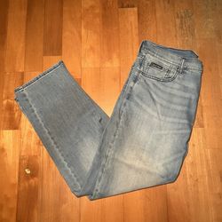 Calvin Klein Men’s 34/30 Light Blue Straight Jeans 