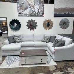 LIVING ROOM SET SECTIONAL COUCH STAIN FREE FABRIC [NEW]