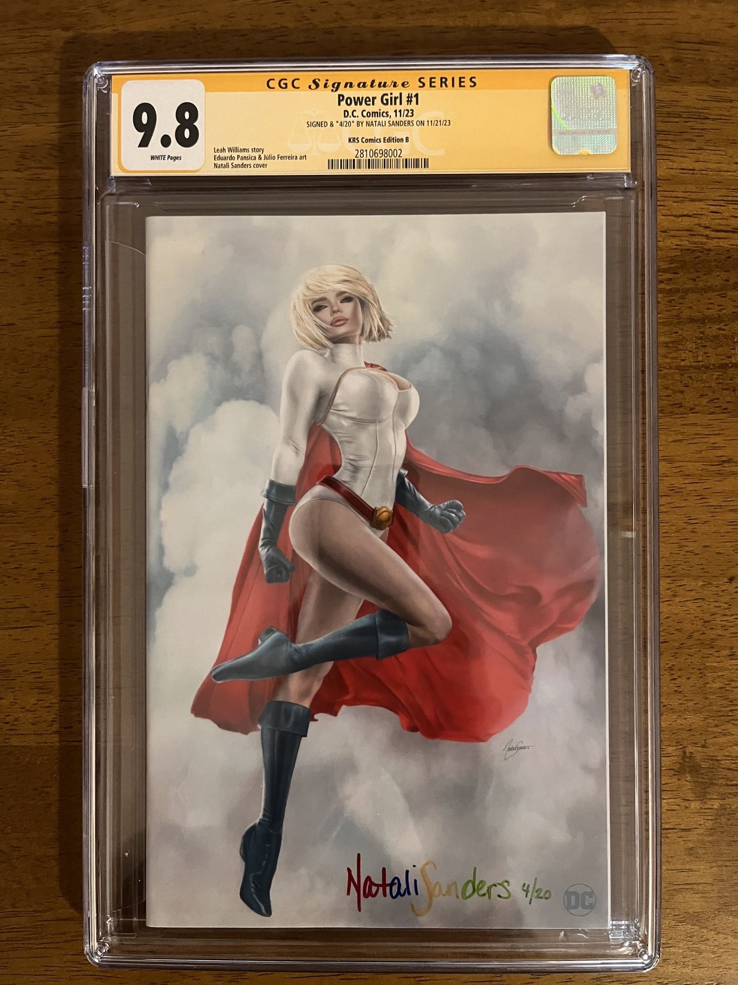 DC Comics Power Girl #1 Graded And Signed #4/20 Signed Copies