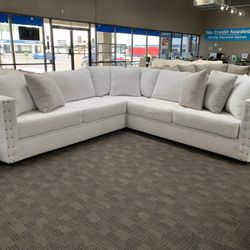 Custom Cream White Sectional 