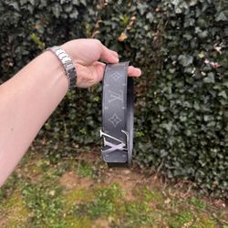 LV Monogram Eclipse Initiales Belt 105Inch/42Cm