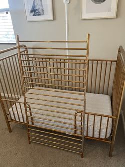 Babyletto Jubilee 3 in 1 Convertible Gold Metal Crib for Sale in Phoenix AZ OfferUp