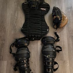 Baseball Catcher Equipment With Glove