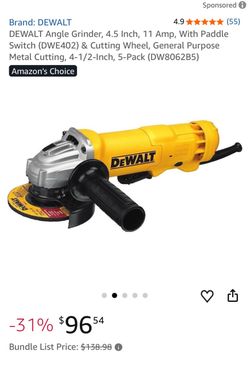 DEWALT 4.5 Inch Angle Grinder DWE402
