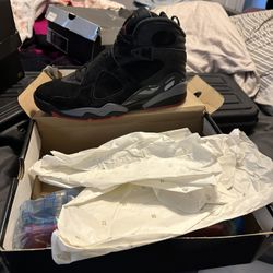 Jordan Retro 8 DS Size 9.5 Black Cement 