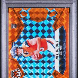 2024 Mosaic Bo Nix Orange NFL Debut #271 /199 PSA 8 Denver Broncos Color Match! 
